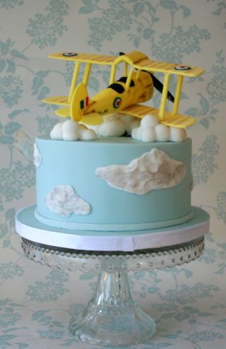 Tiger moth plane Airplane Birthday Cakes, Planes Birthday Party, Airplane Cake, Planes Birthday, Travel Cake, Airplane Birthday Party, Tiger Moth, Airplane Party, Childrens Birthday Cakes