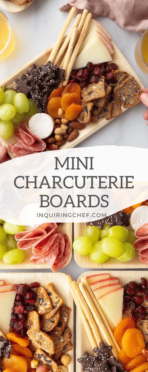 Mini Charcuterie Boards Charcuterie For Small Group, How To Eat Charcuterie Board, Charcuterie For One Person, Individual Christmas Charcuterie Board Ideas, Charcuterie Board Ideas For One Person, Individual Charcuterie Trays, Food For Charcuterie Board, Small Trader Joes Charcuterie Board, Small Charcuterie Plate Ideas