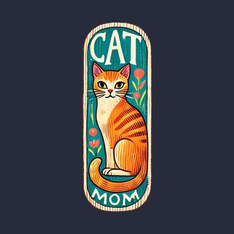 Ginger Cat Mom - Ginger Cat Mom - T-Shirt | TeePublic Ginger Cat Illustration, Ginger Cat Art, Ginger Cat, Mom Art, Ginger Cats, Cat Illustration, Cat Mom, Cat Art, Ginger