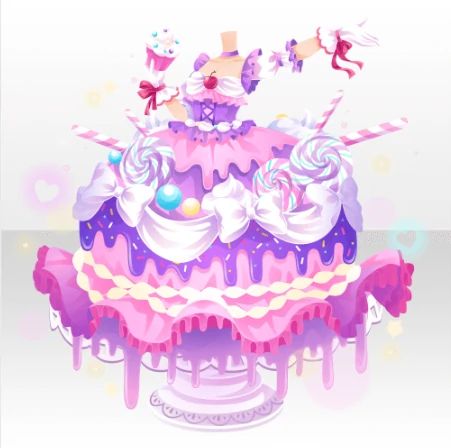 Candy Dress Drawing, Dessert Outfit, Charlotte Cake, Crazy Cake, Ye Ye, Sketch Fashion, 귀여운 음식 그림, Pink Png, Candy Dress