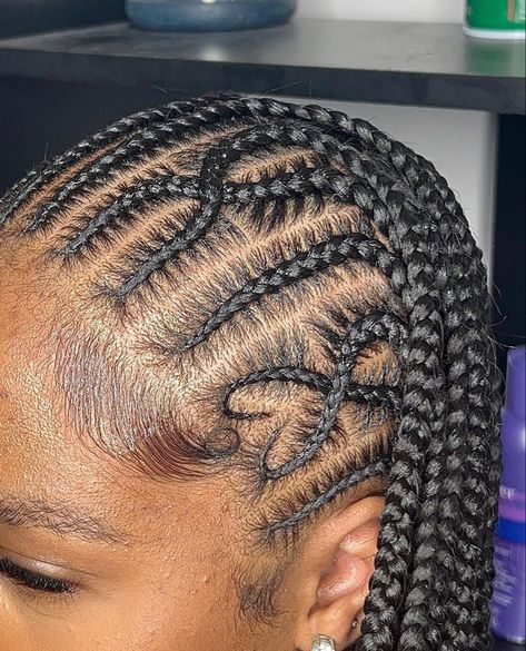 Haircuts For Black Woman, Hairstyles For Wavy Hair, Cornrows Natural Hair, Inspiring Hairstyles, Cornrows Braids For Black Women, Soft Locs, Short Box Braids Hairstyles, Big Box Braids Hairstyles, Feed In Braids Hairstyles