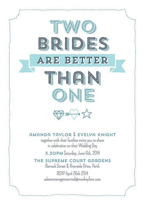 Lesbian Wedding Invitations, Lgbt Wedding, Two Brides, Rainbow Wedding, Save My Marriage, Lgbtq Wedding, Lesbian Wedding, Gay Wedding, Invitation Wording