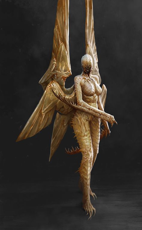 ArtStation - Pupal Seraphim, mike franchina Mike Franchina, Hp Lovecraft, Dnd Stuff, Ange Demon, Alien Concept, 다크 판타지, Monster Concept Art, Fantasy Monster, Monster Design