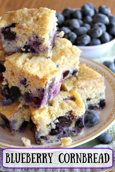 Breakfast Cornbread, Blueberry Cornbread, Cornbread Recipes, Cornbread Recipe, Gf Bread, Blueberry Recipes, Corn Bread Recipe, How Sweet Eats, Sweet Breakfast