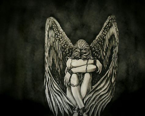 Angel being trapped Trapped Angel, Angel Art, An Angel, Old Men, Larp, The Guardian, Love Art, Pencil Drawings, Tattoo Ideas