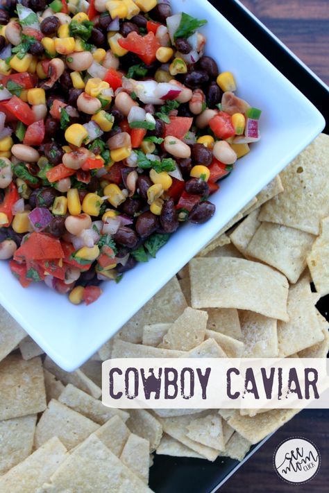 This Easy Cowboy Caviar Recipe is a snap to make and a delicious appetizer recipe. One of our favorite dip recipes, it's naturally vegan and gluten free! Cowboy Caviar Tiktok, Ww Cowboy Caviar Recipe, Cowboy Caviar Healthy, Caviar Cowboy, Cowboy Caviar Recipe Bria, Caviar Recipes, Cowboy Caviar, Delicious Appetizer Recipes, Football Food