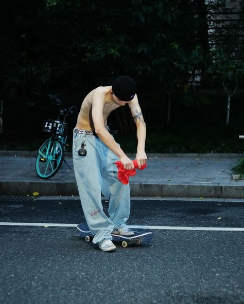 Baggy Jeans Releasing 05/24 Extra Details Below⛓️‍💥 . . 100% Cotton | Denim Fabric Extra Baggy Jeans with embroidery Size S-XL Price~$75 . . #grunge #skate #skater #skating #skatepark #grungestyle #grungeaesthetic #clothing #insta Baggy Jeans Photoshoot, Extra Baggy Jeans, Jeans With Embroidery, Double Denim, Denim Branding, Grunge Aesthetic, Baggy Jeans, Grunge Fashion, Denim Fabric