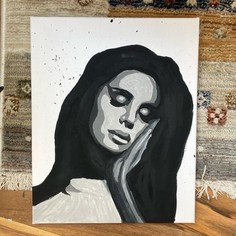 🤍 #painting #art #acryl #acrylicpainting #lanadelrey #artist Lana Del Rey Painting Easy, Lana Del Ray Portrait, Lana Del Rey Painting, Lana Del Ray, Art Practice, Portrait Drawing, Painting Art, Lana Del Rey, Acrylic Painting