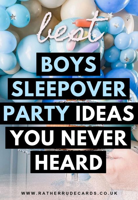 DIY creative boys sleepover party ideas Boys Slumber Party Games, Boys Slumber Party Ideas Sleepover, Nephew Sleepover Ideas, Kids Sleepover Ideas Boys, Kid Sleepover Ideas Activities, Boys Birthday Sleepover Ideas, Boy Slumber Party Ideas, 10 Boy Birthday Party Ideas, 10 Yr Birthday Party Ideas Boy