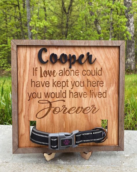 Cooper’s remembrance frame is on its way home 🐾 I hope this piece brings them comfort and look back at the memories they made together 🫶🏻 Rest easy Cooper 🐶 Dog Remembrance Ideas, Dog Sympathy Gifts, Dog Remembrance, Dog Sympathy, Personalized Wood Signs, Pet Remembrance, Laser Ideas, Personalized Pet Memorial, Wooden Dog