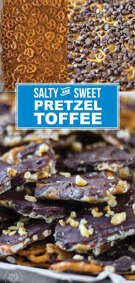 Toffee Dessert Recipes, Toffee Pretzel Bark, Chocolate Toffee Pretzel Bark, Pretzel Toffee Bark, Pretzel Bark Recipes, Toffee Pretzels, Cheesecake Strawberries, Toffee Dessert, Pretzel Bark