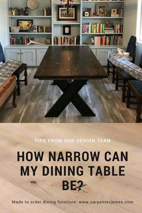 Rectangular Dining Room Table Farmhouse, 6 Ft Dining Room Table, Long Narrow Dinner Table, Long Narrow Farmhouse Table, 30 Inch Wide Dining Table, Narrow Kitchen Tables, Narrow Table Dining, Long And Narrow Kitchen, Slim Dining Table