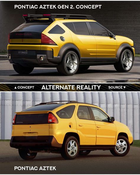 So, what if the new #Hyundai #Initium was really a Pontiac #Aztek revival? What would it look like? What would a quirky Pontiac crossover look like in 2024? I’m not sure this is the right answer to that question, but it is an answer. Pontiac Aztek, Alternate Reality, New Hyundai, What If, Crossover, Cars