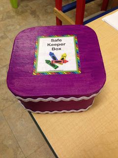 My Safe Keeper Box Safe Keeper Box Ideas, Safe Unsafe Activities, Safe Keeper Box Ideas Conscious Discipline, Savor Keepsake Storage, Safekeeper Box Conscious Discipline, Conscious Discipline Safe Place, Head Start Classroom, Positive Classroom Management, Classroom Discipline