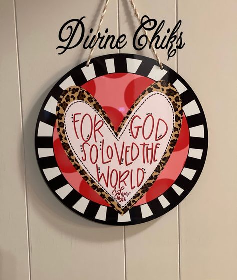 Door Decorations For Classroom, Diy Valentines Wreath, Valentines Door, Heart Door Hanger, Valentine Wreath Diy, Valentine Door Decorations, Christian Valentines, Valentines Door Hanger, Door Hangers Diy