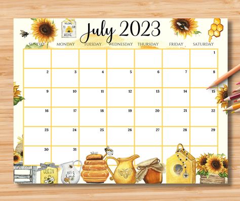 July 2024 Calendar, Calendar Decal, Calendrier Diy, Fillable Calendar, Monthly Calendar Planner, Wall Calendar Design, Modern Calendar, July Calendar, Kalender Design