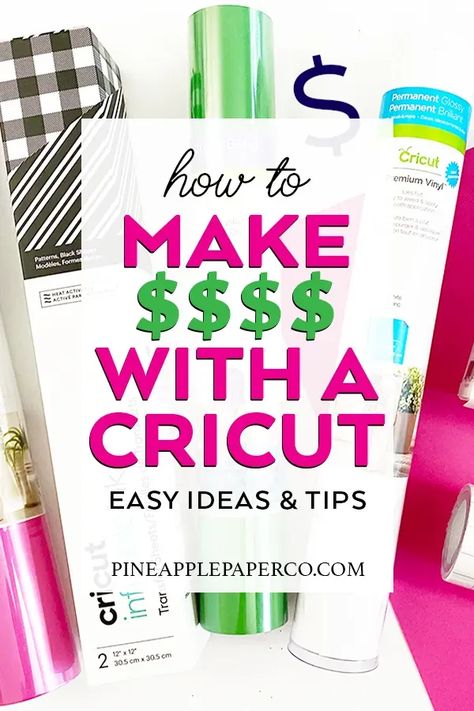 Get the basics! Easy tips to start making money with a Cricut Maker! Is it worth spending the money on a Cricut Maker? Get ideas and projects to start a business at Pineapple Paper Co. #ad #cricut #cricutcreated #cricutmaker #mokemoneycricut #startabusiness #diybusiness #craftshow #cricutprojects Cricut Small Business, Adaptive Tools, Cricut Access, Smart Materials, Maker Project, Cricut Projects Beginner, To Start A Business, Infusible Ink, Start A Business