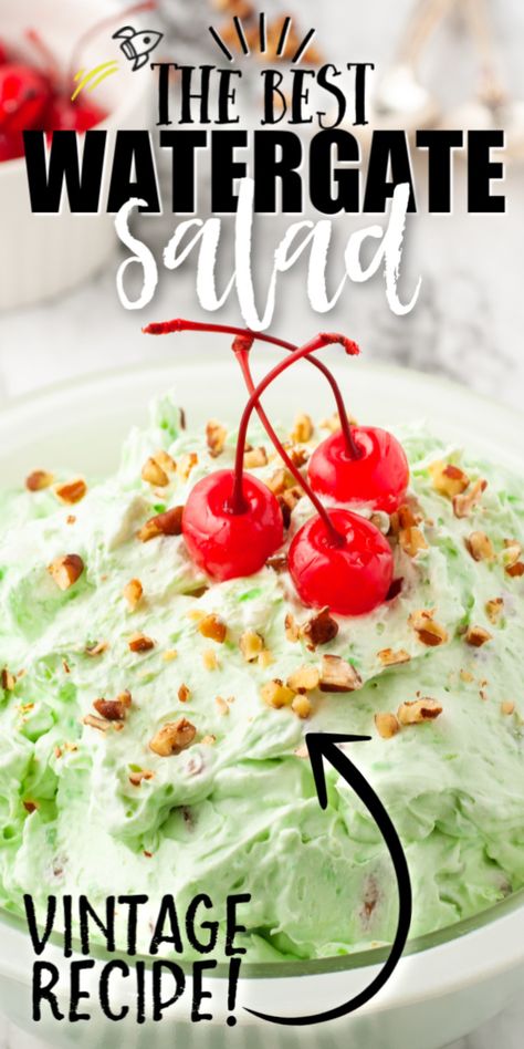 Watergate Salad Recipe, Dessert Salad Recipes, Pistachio Fluff, Watergate Salad, Pistachio Salad, Fluff Recipe, The Slow Roasted Italian, Pistachio Pudding, Refreshing Desserts