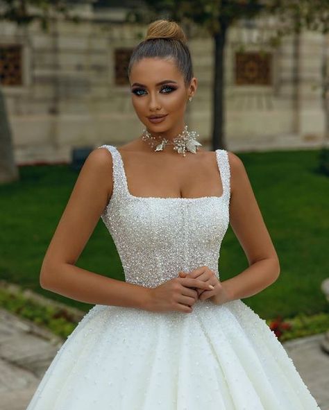 Sima Couture Paris®️ on Instagram: "New collection Damla ✨#simacouture" Sima Couture, Formal Dress Plus Size, Wedding Dresses Sleeveless, Sequin Appliques, Gown Wedding, Bridal Pearls, Bridal Couture, Ball Gown Wedding Dress, Dress Plus Size