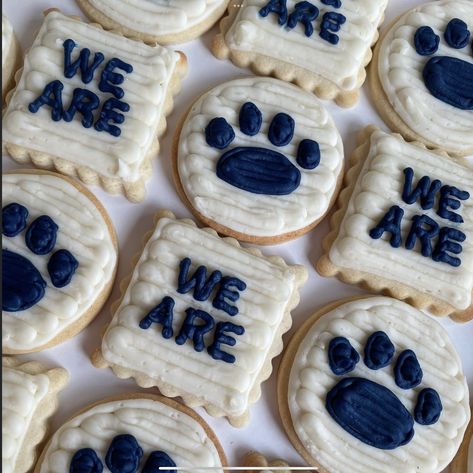 Retirement Cookies, Cookie Cakes, Cookie Ideas, Fun Cupcakes, Penn State, Decorated Cookies, Cake Cookies, Cookie Decorating, Sugar Cookies