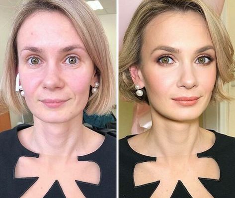 Pale Skin Makeup, Daytime Makeup, Before And After Pics, Makeup Before And After, Subtle Makeup, Beauty Makeover, Makeover Before And After, Wealthy Women, Event Makeup