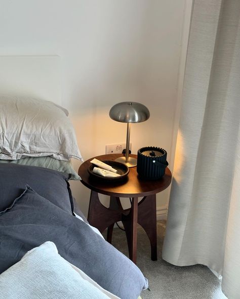 Bedside stories 🕯️📖 Bedside Table Aesthetic, Men Room, Table Aesthetic, 2024 Bedroom, Instagram Bedroom, Bedroom Details, Sweet House, Sweet Home Alabama, Minimalist Room