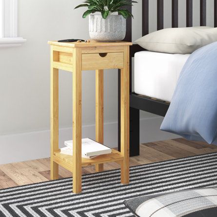 Small Square Side Table, Tiny Nightstand, Small Side Table Bedroom, Narrow Bedside, Bohemian Apartment, Bedroom Transformation, Corner Seating, End Table With Storage, Nightstand Set Of 2