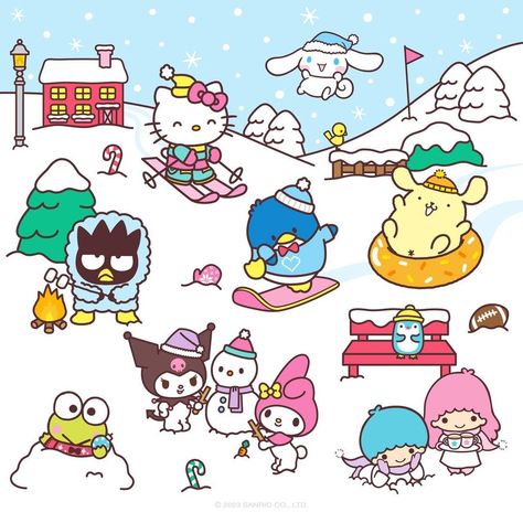 Let it snow 🤍❄️ How many differences can you spot? (Hint: there’s 21) 🔍 | Instagram Sanrio Winter, Hello Kitty Winter, Kiki And Lala, Friends Wallpaper, Instagram Happy Birthday, Winter Sport, Winter Wallpaper, Little Twin Stars, Kids Shows