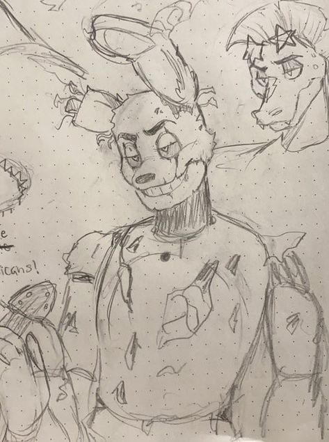 William Afton Sketch, Springtrap Reference, Springtrap Drawing, Fnaf Drawings Sketches, Fnaf Sketches, Horror Drawing, Arte Van Gogh, Creative Drawing Prompts, Anime Fnaf