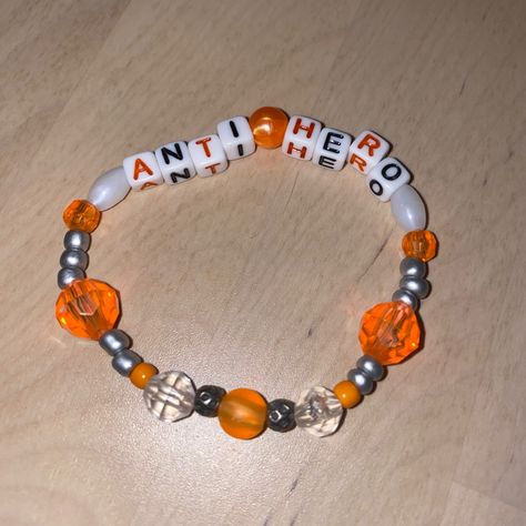 Anti hero Anti Hero Tattoo Taylor Swift, Taylor Swift Anti Hero Wallpaper, Taylor Swift Aesthetic Anti Hero, Anti Hero Taylor Swift Bracelet, Anti Hero Taylor Swift, Kandi Bracelets, Taylor Swift Album, Taylor Alison Swift, Friendship Bracelet Patterns