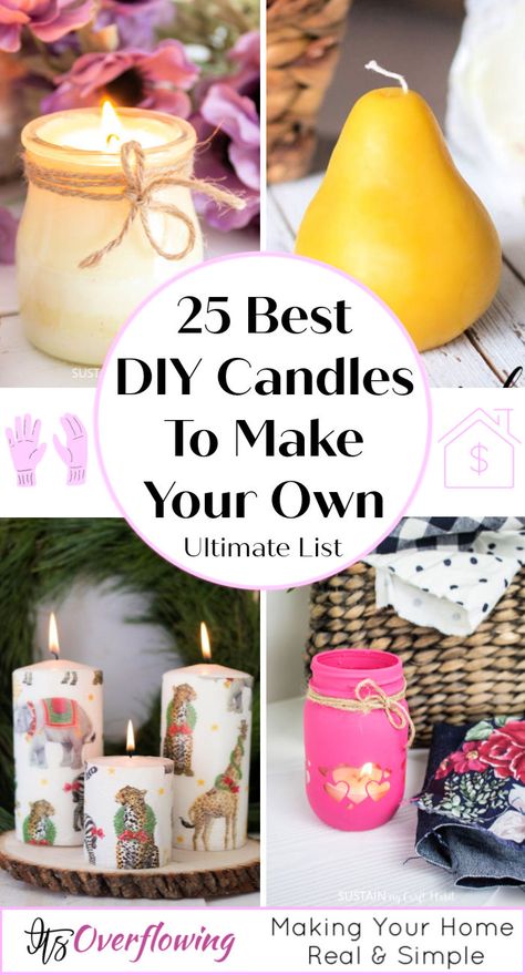 Easy Diy Candles, Homemade Candle Recipes, Candle Making Diy, Candle Making For Beginners, Expensive Candles, Candle Recipes, Diy Candles Easy, Candles Homemade, Homemade Candle