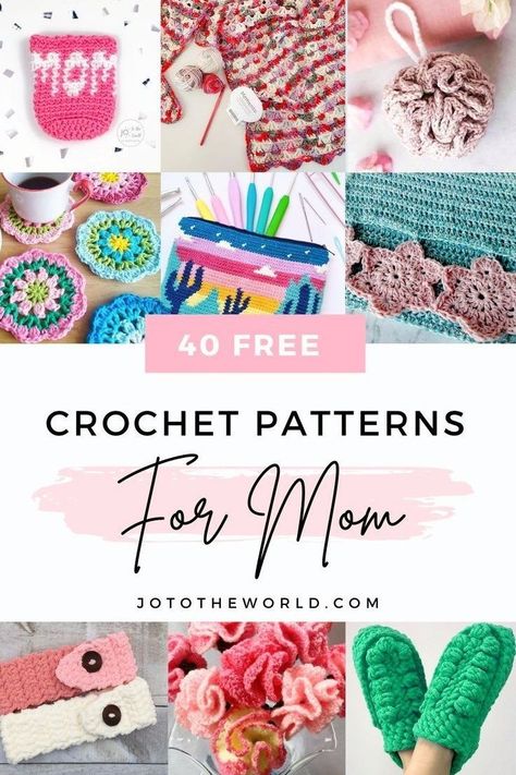 Are you looking for Mother’s Day crochet gift ideas or quick crochet gifts for your mom? Take a look at these free patterns. These make the best crochet projects if you're looking for easy DIY mothers day gift ideas. Some of these are also amazing for last minute gifts. Make the perfect handmade gift for your mom or any other woman on mothers day. Sentimental Crochet Gifts, Crochet Gifts For Family, Crochet Gifts For Mum, Crochet Gifts For Sister, Best Crochet Projects, Crochet Gift Ideas For Women, Mothers Day Crochet, Diy Mothers Day Gift, Diy Mothers Day