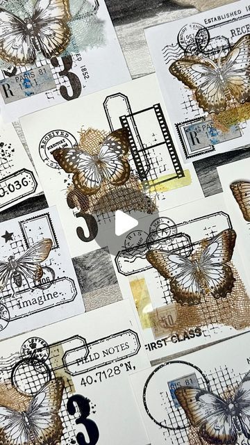 Tim Holtz Specimen, Diy Tickets, Specimen Cards, Tim Holtz Sizzix Dies, Tim Holtz Tutorials, Vintage Paper Crafts, Sizzix Dies, Journal Tags, Tim Holtz Sizzix