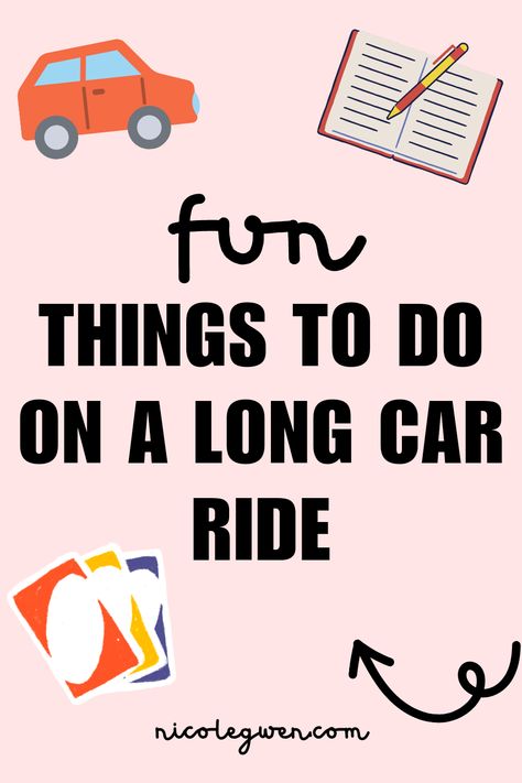 things to do on a long car ride Things For Kids To Do On Long Road Trips, Entertainment For Long Car Rides, Fun Things To Do On A Car Ride, Fun Things To Do On Long Car Rides, Things To Do In A Car Ride Road Trips, Things To Do In Long Car Rides, Fun Things To Do On A Long Car Ride, Things To Do On A Long Bus Ride, Long Drive Essentials