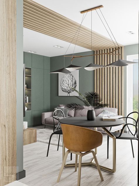 Apartment in Cracow, 89sqm on Behance Japandi Hotel, Graphic Design Interior, Living Room Design Inspiration, Home Design Living Room, Room Setup, Living Room Colors, Apartment Interior, Cozy Living Rooms, Apartment Design