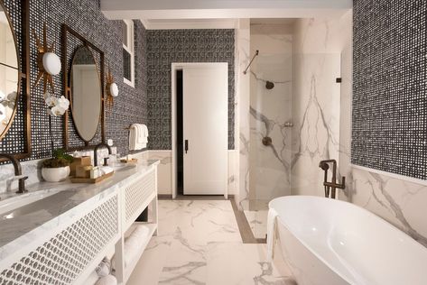 Martyn Lawrence Bullard Gives the Hotel Californian a Dose of Funk- ELLEDecor.com Remodeling Hacks, Santa Barbara Hotels, Martyn Lawrence Bullard, Hotel Room Design, Hotel California, Moroccan Tiles, Deco Furniture, Kitchen Remodeling Projects, Luxury Kitchens