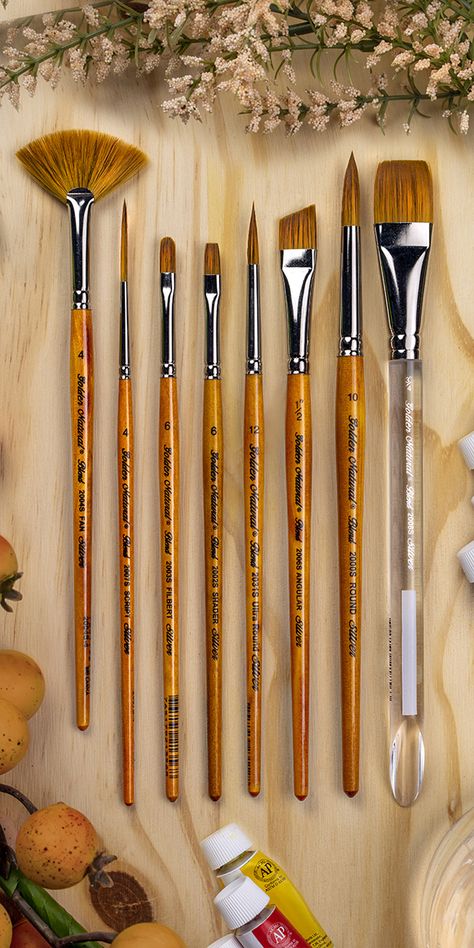 Art And Craft Tools, Brushes Paint, Oil Paint Brushes, Watercolor Supplies, Painting Brushes, Art Studio Organization, Acrylic Paint Brushes, Brush Paint, Art Painting Tools