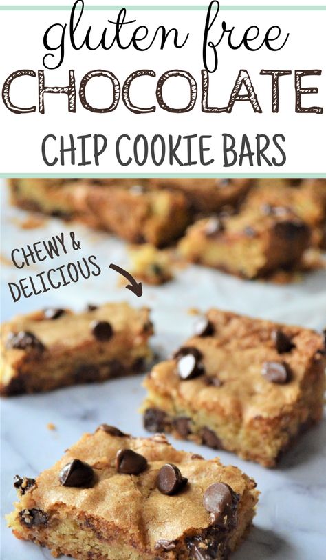 Gluten Free Chocolate Chip Bars, Gluten Free Chocolate Chip Cookie Bars, Gluten Free Bar Cookies, Gluten Free Cookie Bars, Chocolatechip Cookies, Chocolate Chip Cookie Bar Recipe, Gf Cookies, Gluten Free Bars, Dessert Oreo