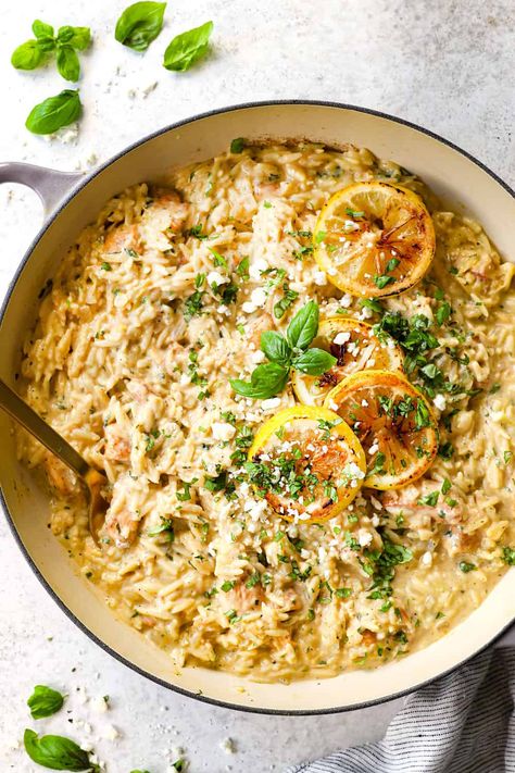 Creamy Lemon Chicken Orzo (30 Min, One Pot, ZERO CREAM!)