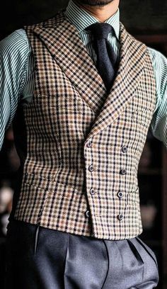 #BEAUTY ,#REALATIONSHIPS #Fashion #Outfits #Winter Outfits #Animals Vest Men Outfit, Mens Vest Fashion, Plaid Vest, Fashion Suits For Men, Casual Vest, Suit Style, Mens Fashion Suits, Gentleman Style, Suit Fashion