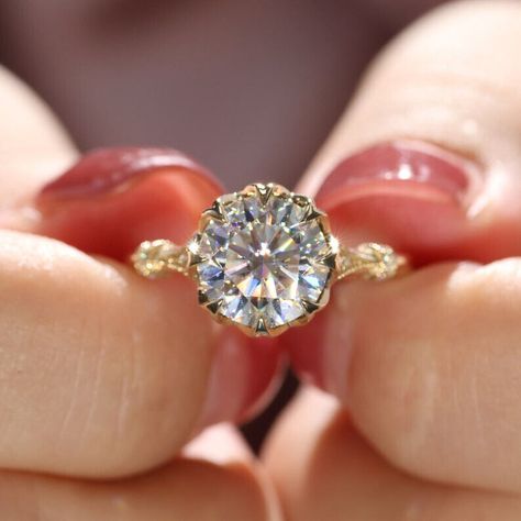 Vintage Inspired Engagement Ring Filigree Art Deco Round Moissanite Wedding Ring Art Deco Moissanite Ring, Round Art Deco Engagement Ring, Vintage Inspired Engagement Rings, Moissanite Wedding Ring, Round Art, Art Deco Engagement, Moissanite Wedding Rings, Deco Engagement Ring, Ring Pictures