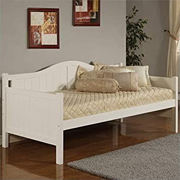 BOWERY HILL Twin Wood Daybed in White Daybed White, Daybed Wood, Murphy Bed Ideas, White Daybed, Full Daybed, Best Murphy Bed, Ikea Apartments, Transitional Coastal, Murphy Bed Ikea