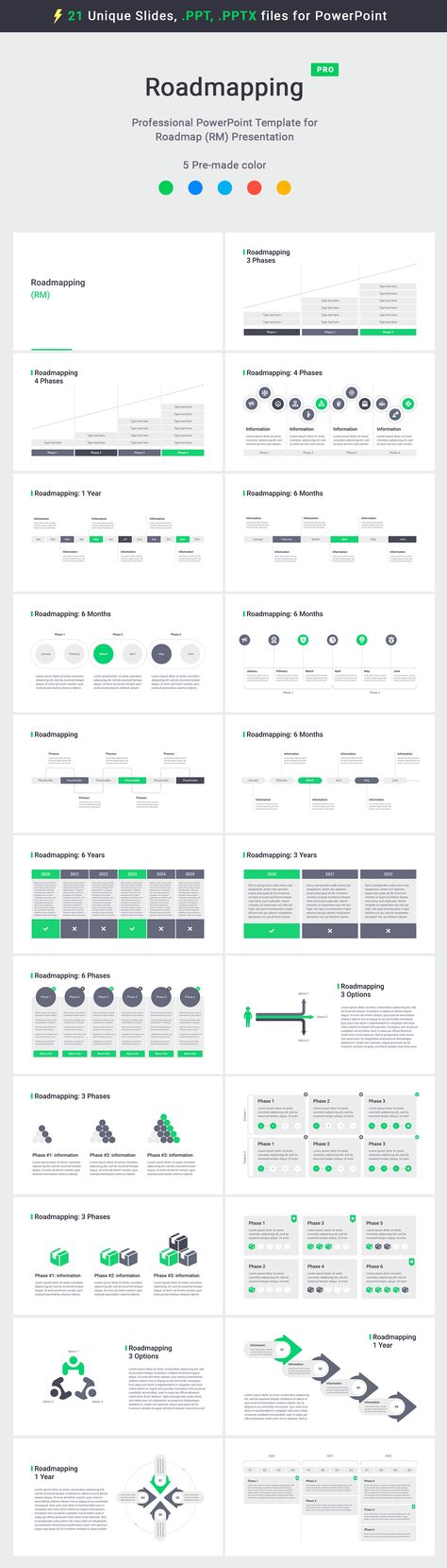 21 Unique Roadmap templates PowerPoint PPT, PPTX and XML files. Easy to edit color, text, size, form. 16x9HD aspect ratio retina-ready, 5 pre-made colours. Support 24/7. Download Now! Roadmap Presentation, Roadmap Design, Coffee Site, Google Site Templates, Product Roadmap, Templates For Powerpoint, Sales Deck, 보고서 디자인, Strategic Roadmap