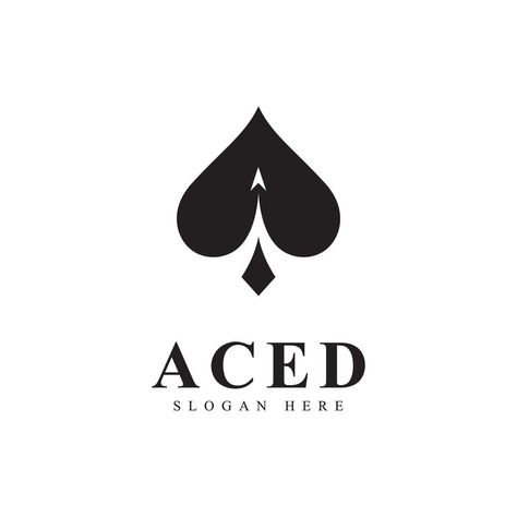 Spade Card Tattoo, Spade Logo Design, Casino Branding, Casino Logo Design, Ace Logo, Casino Logo, Logo Icon Design, Ace Card, Spade Logo