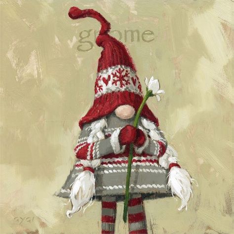 Nordic Dress, Gnome Art, Gnome Family, Girl Gnome, Affordable Artwork, Family Canvas, Family Christmas Cards, Gnomes Crafts, Christmas Canvas