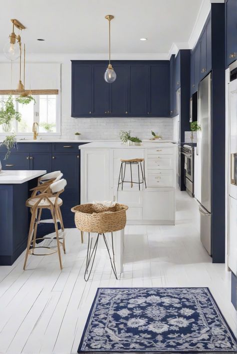 Home decor interior design, Designer wall paint, Kitchen designs, Living room interior Sherwin Williams Green, Light Oak Floors, Sage Green Kitchen, Hale Navy, Navy Walls, Green Kitchen Cabinets, Eclectic Kitchen, Green Cabinets, Dark Walls