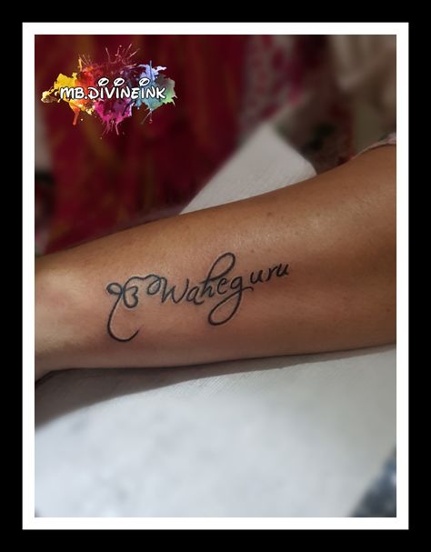 Waheguru tattoo, Religious tattoo, Blackwork, Minimalist tattoo, Tattoo design, Tattoo style, Tattoo ideas, Punjabi tattoo, Ek onkaar tattoo, Tattoo, Tattoo for girls, Tattoo for boys, Artists  INSTAGRAM:- www.instagram.com/mb.divineink Tattoo Ideas Punjabi, Waheguru Tattoo Design, Gurbani Tattoo, Punjabi Writing Tattoo, Punjabi Tattoo Ideas, Waheguru Tattoo, Punjabi Tattoo Ideas Women, Punjabi Tattoo, Tattoo For Boys