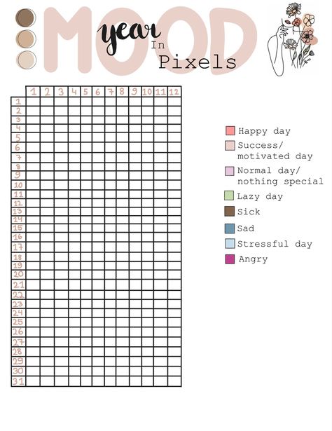 Schul Survival Kits, Bullet Journal Layout Templates, Sampul Notebook, Year In Pixels, Organizator Grafic, Study Planner Printable, Bullet Journal Ideas Templates, Bullet Journal Mood Tracker Ideas, Bullet Journal Paper