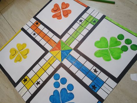 Create your own ludo 💐 Ludo Board, Create Yourself, Create Your, Kids Rugs, Create Your Own, Drawings, Home Decor, Home Décor