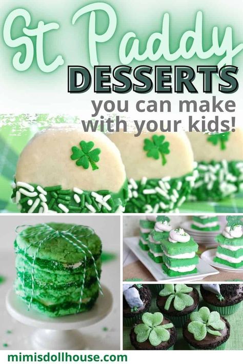 Desserts to make your St. Patrick's Day extra sweet! St. Patrick's Day Desserts, Sweet Treats and Festive Cookies. Take a bite of good luck with these adorable St.Patrick's Day treats and yummy goodies. Every holiday is made better with the right fun desserts and these Shamrock and Rainbow themed treats will brighten your St. Patrick's Day! #stpatricksday #rainbow #holiday #baking #diy #kids #party #partyideas #parties #crafts St Patricks Day Treats To Sell, Leprechaun Desserts, St Patricks Desserts, St Patrick's Day Desserts, St Patrick's Day Treats, St Patrick Day Snacks, March Ideas, Diy Kids Party, Irish Desserts